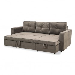 Conrad Pull-Out Bed + RHF Chaise Fabric Grey