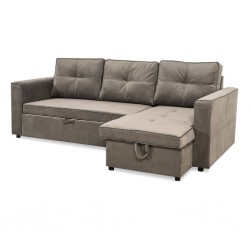 Conrad Pull-Out Bed + RHF Chaise Fabric Grey