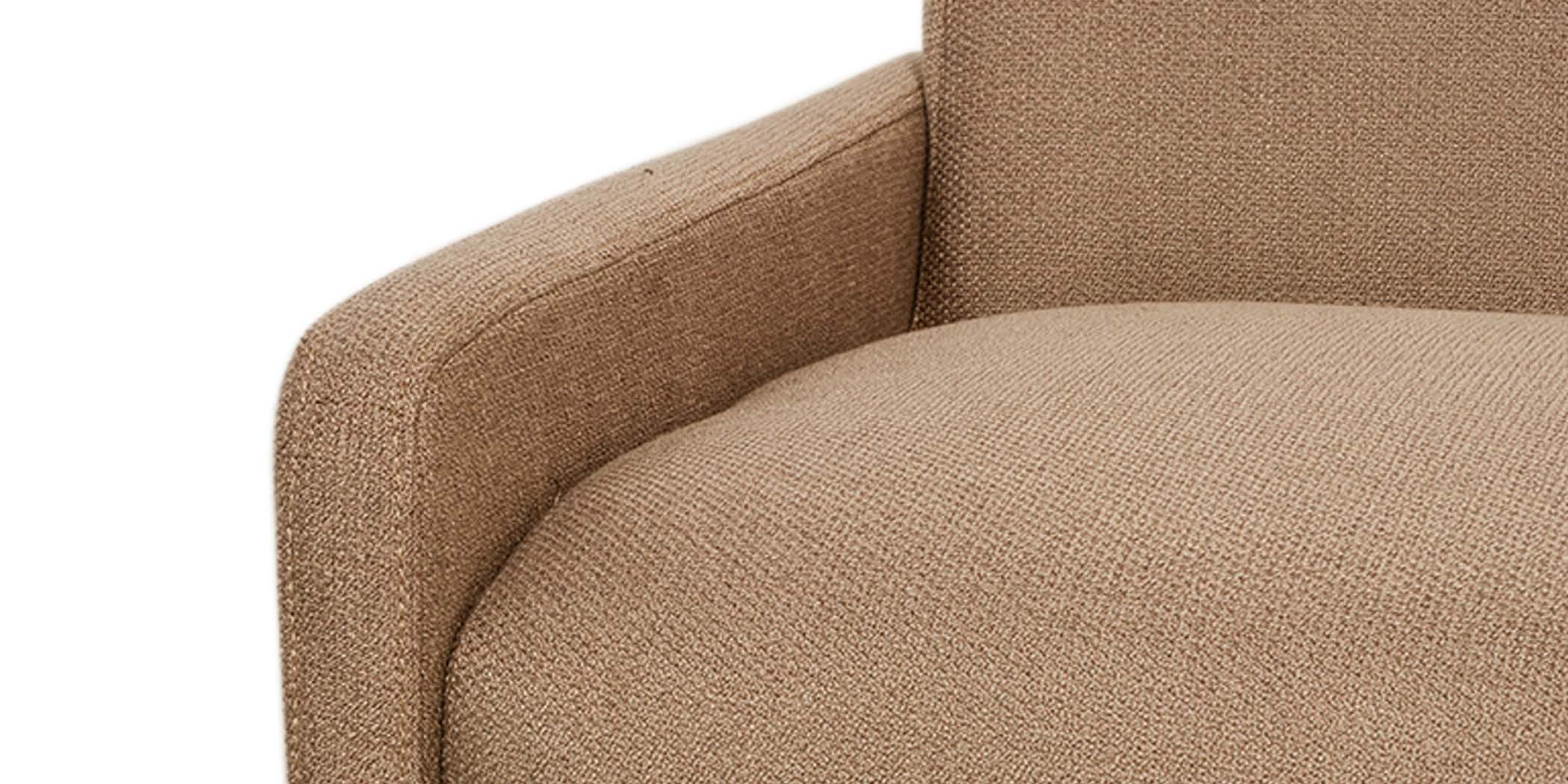 Asana Sofa 3+2+Armless Chair Brown Fabric