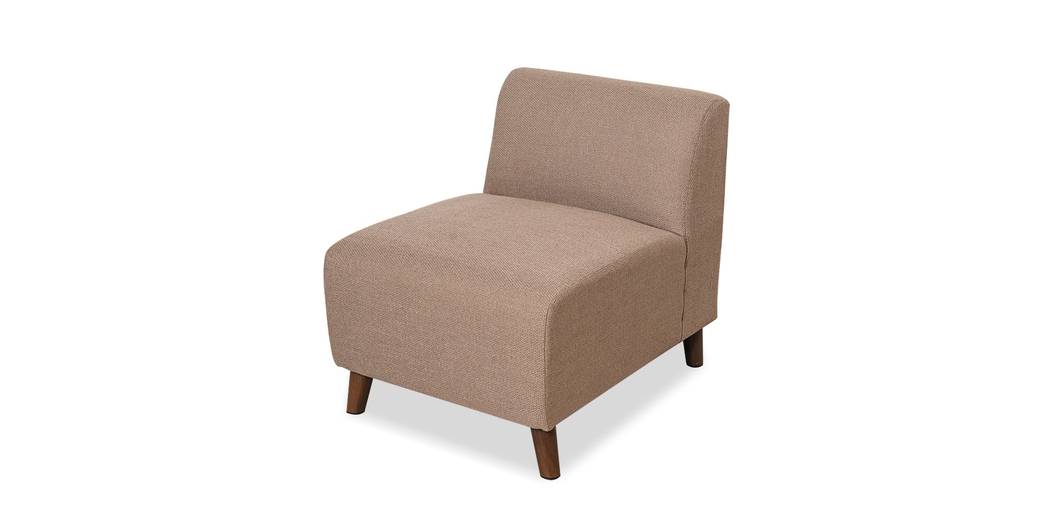 Asana Sofa 3+2+Armless Chair Brown Fabric