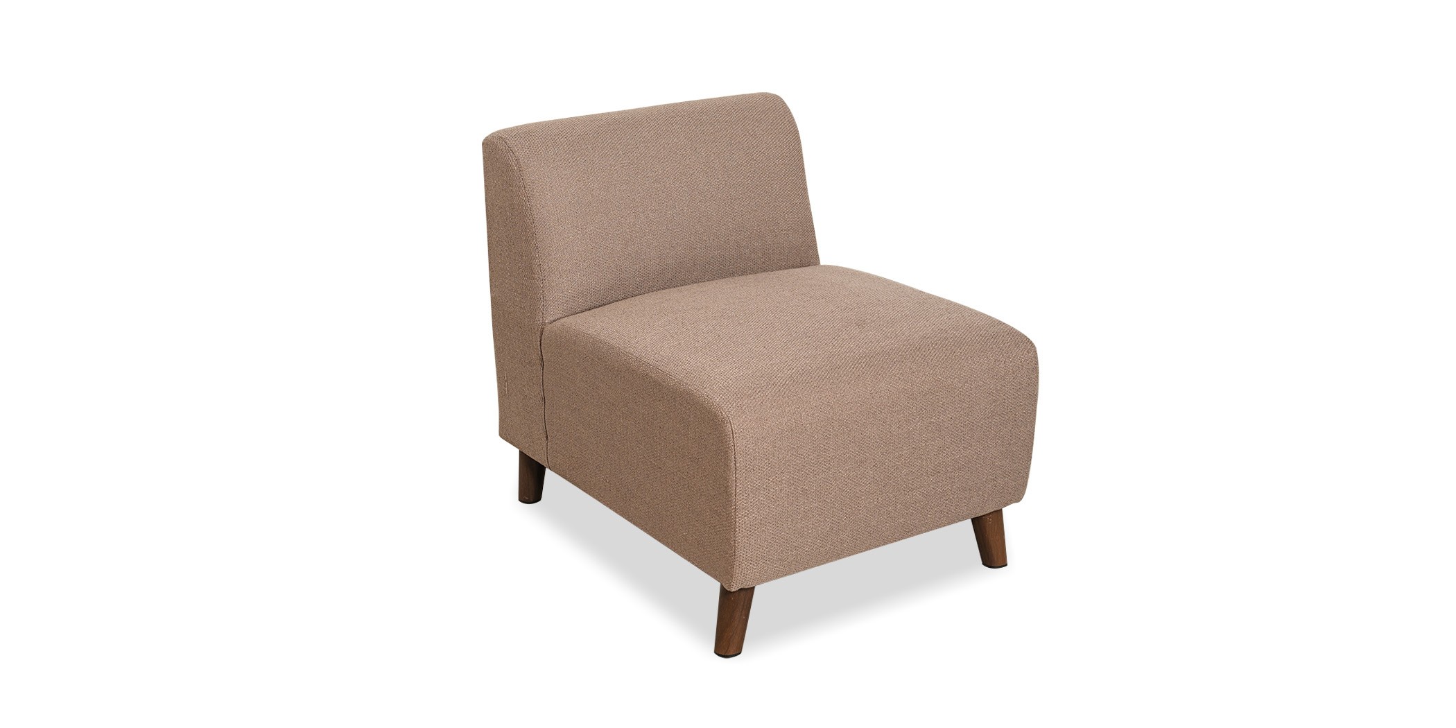 Asana Sofa 3+2+Armless Chair Brown Fabric
