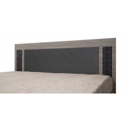 Linea Bed 150x190 cm Stone Grey And Mistrale Grey In MDF / Particle Board