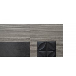 Linea Bed 150x190 cm Stone Grey And Mistrale Grey In MDF / Particle Board