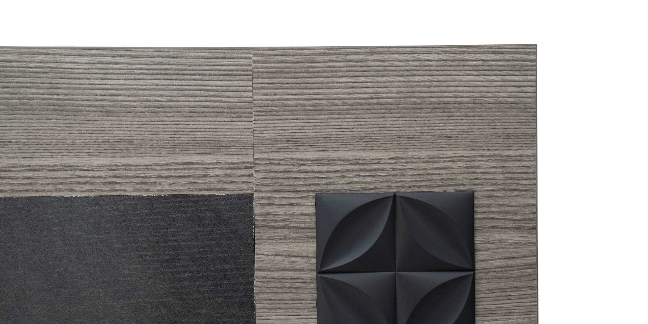 Linea Bed 150x190 cm Stone Grey And Mistrale Grey In MDF / Particle Board