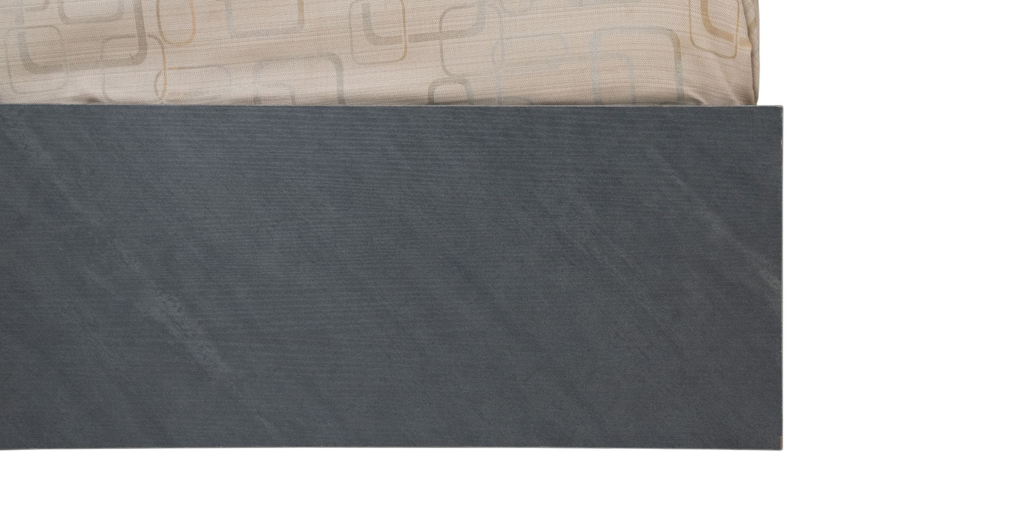 Linea Bed 150x190 cm Stone Grey And Mistrale Grey In MDF / Particle Board