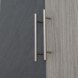 Linea Wardrobe 4 Doors Stone Grey & Mistrale Grey In MDF / Particle Board