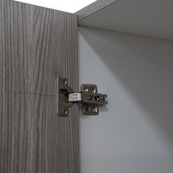 Linea Wardrobe 4 Doors Stone Grey & Mistrale Grey In MDF / Particle Board