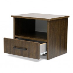 Colton Night Table MDF Brown Flame