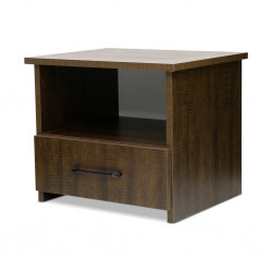Colton Night Table MDF Brown Flame
