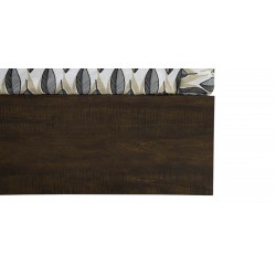 Colton Bed 150x190 cm MDF Brown Flame