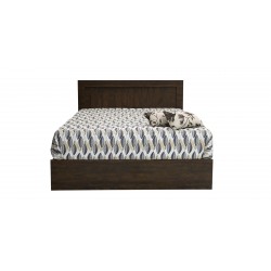 Colton Bed 150x190 cm MDF Brown Flame