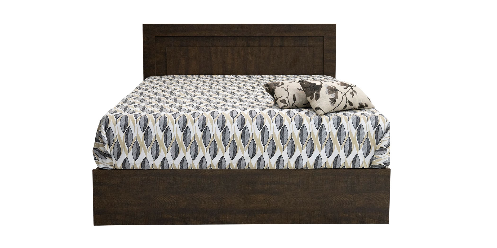 Colton Bed 150x190 cm MDF Brown Flame
