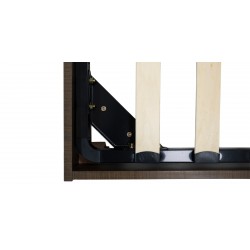 Colton Bed 150x190 cm MDF Brown Flame