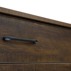 Colton Chest Of Drawers MDF Brown Flame