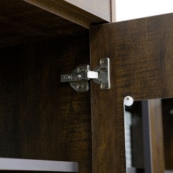 Colton Wardrobe 4 Doors MDF Brown Flame