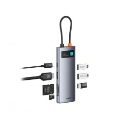Baseus Metal Gleam Series 7-Port Hub Space Grey (Hdmi4k@60hz-1+Usb3.0+Pd+Sd/Tf) B00030708811-00