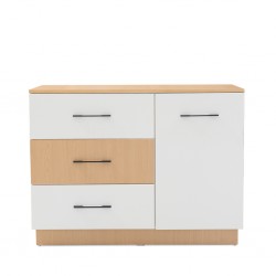 Sunrise Chest Of Drawers Light Oak & Coconut White In MDF/PB