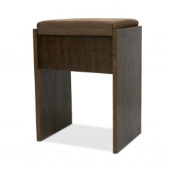 Colton Pouf MDF Brown Flame