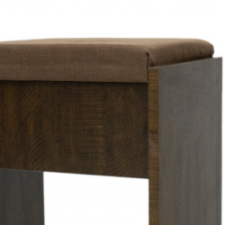 Colton Pouf MDF Brown Flame