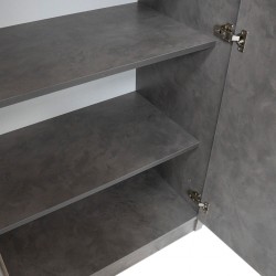 Montale Wardrobe 5 Doors & 2 Flap Doors Dark Ash Glossy And light Ash Matt With Mirror