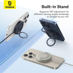 Baseus Mini4 Magnetic Wireless Charge Stand Qi2 15w Black P10273300121-00