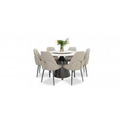 Leuven Round Table and 6 Chairs