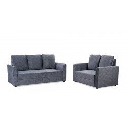 Rome Sofa 3+2 in Dark Grey Col Fabric