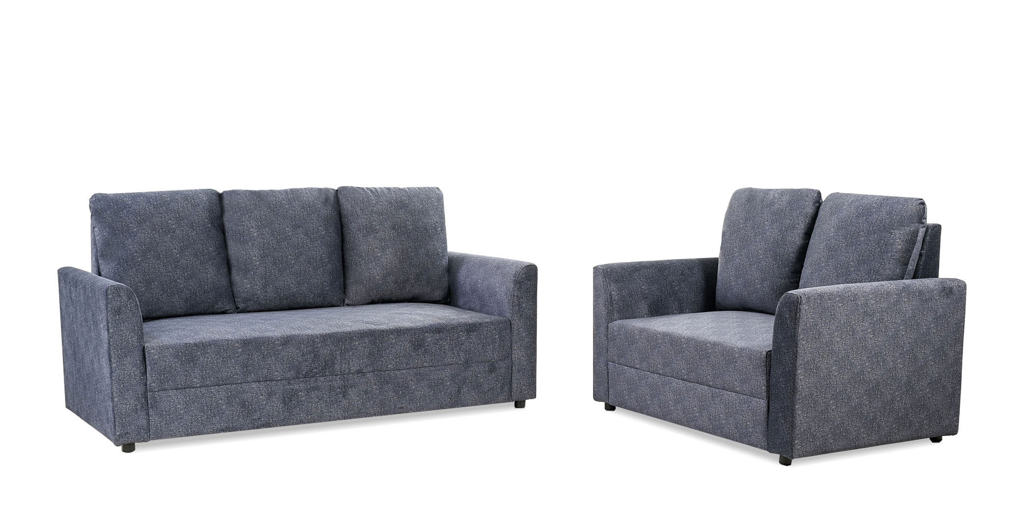 Rome Sofa 3+2 in Dark Grey Col Fabric