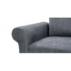 Lina Sofa 3+2+1 in Dark Grey Colour Fab