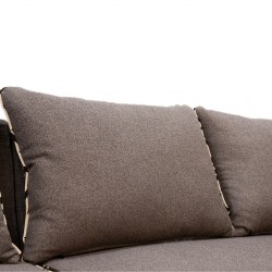 Elsee Corner LHF Chaise & Armless Chair Brown