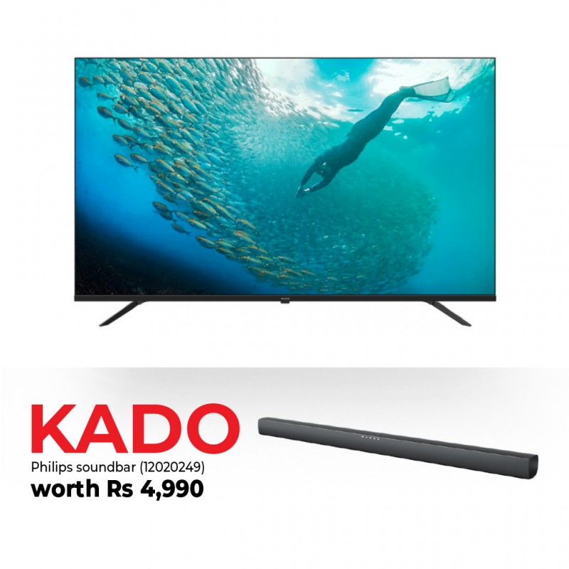 Philips 65PUT7129/98 65'' UHD Smart Led TV & Free Philips TAB4208/98 Soundbar 2.0 HDMI ARC, 60W