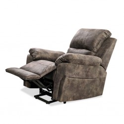 Horizon Recliner Chair Tilt & Lift Grey Leather Gel
