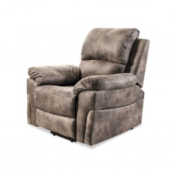 Horizon Recliner Chair Tilt & Lift Grey Leather Gel