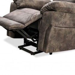 Horizon Recliner Chair Tilt & Lift Grey Leather Gel