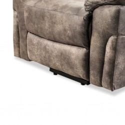 Horizon Recliner Chair Tilt & Lift Grey Leather Gel
