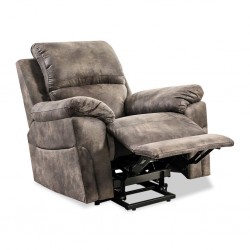 Horizon Recliner Chair Tilt & Lift Grey Leather Gel
