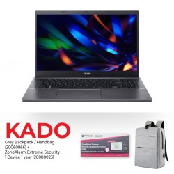 Acer Extensa Laptop Core i5 1235U Grey & Free ZoneAlarm Extreme Security 1 Device 1 year + Backpack CSI Black / Grey