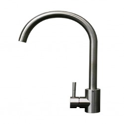 Diplomat Mixer Tap Curved Style Mate Silver Kitchen Mixer 6001-1