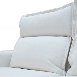 Sutton Corner Recliner Fabric Off White