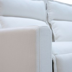 Sutton Corner Recliner Fabric Off White
