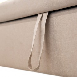 Rona Armless Chaise Sofabed Beige