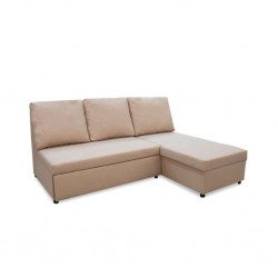 Rona Armless Chaise Sofabed Beige
