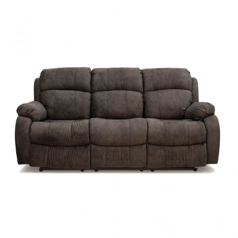 Godiva Recliner 3 Str Fabric Brown
