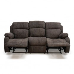 Godiva Recliner 3 Str Fabric Brown