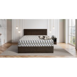 Colton Bed 150x190 cm MDF Brown Flame