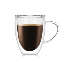 Double Walled Transparent Mug 2pcs
