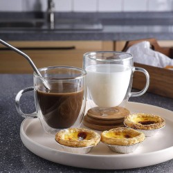 Double Walled Transparent Mug 2pcs