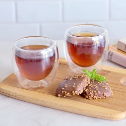 Double Walled Transparent Glass 2pcs