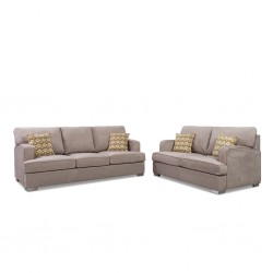 Belluti 3+2 & Ottoman In Spin Linen Fab
