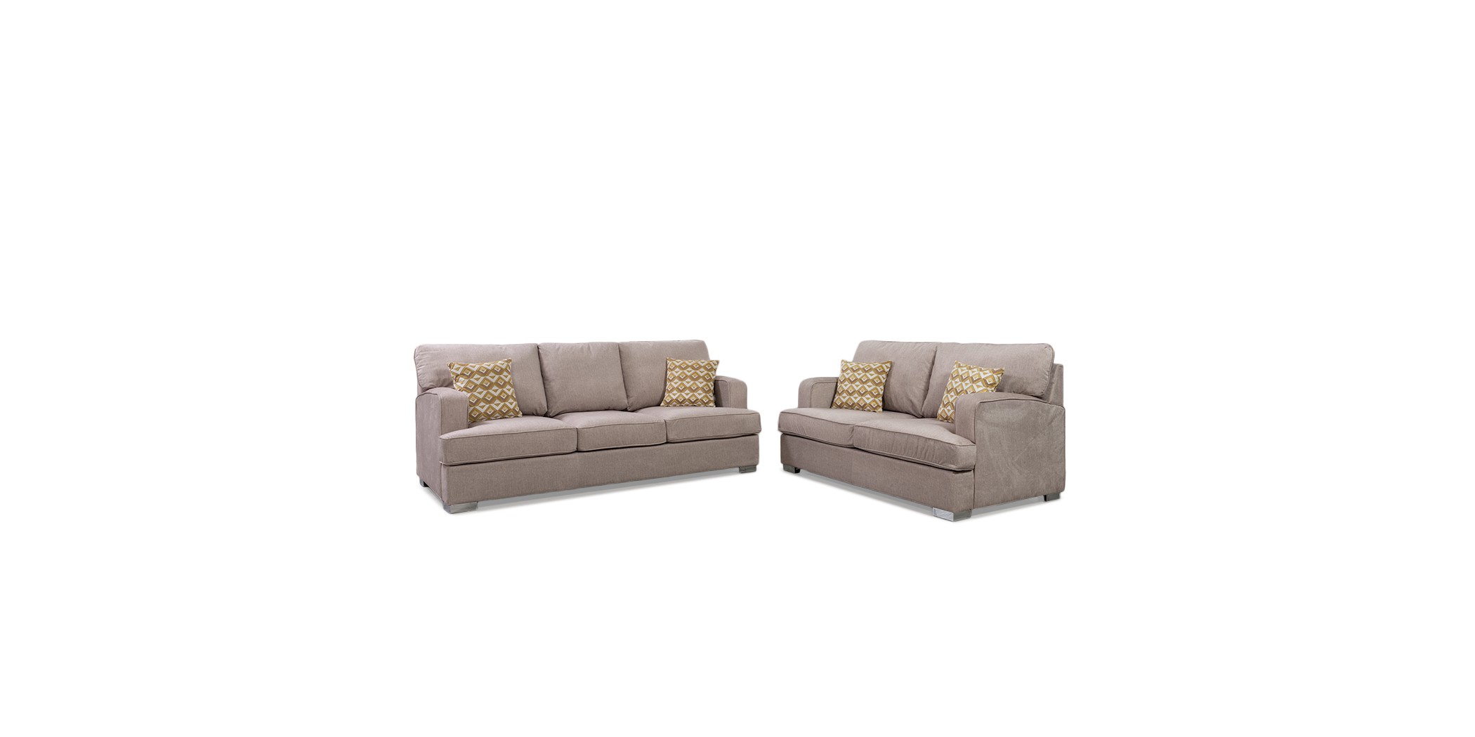 Belluti 3+2 & Ottoman In Spin Linen Fab